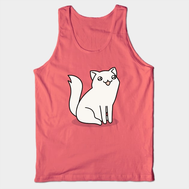 Happy sitting kitty - Kakun the Cat Tank Top by MarichkaUA